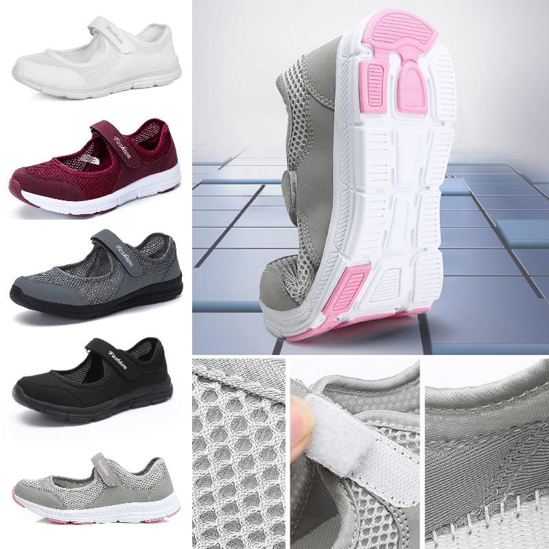 Fashionable And Comfortable Elderly Shoes With Magic Strap For Outdoor Activities