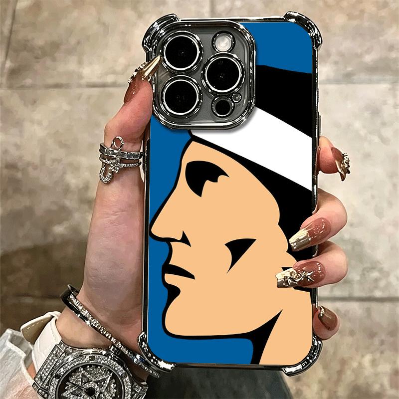 Social Y Deportivo Colo Club Plating Phone Case For Iphone 16 17 Pro Max Air 16E 14 15 Plus 12 13 Mini Anti-Fall Airabag Cover