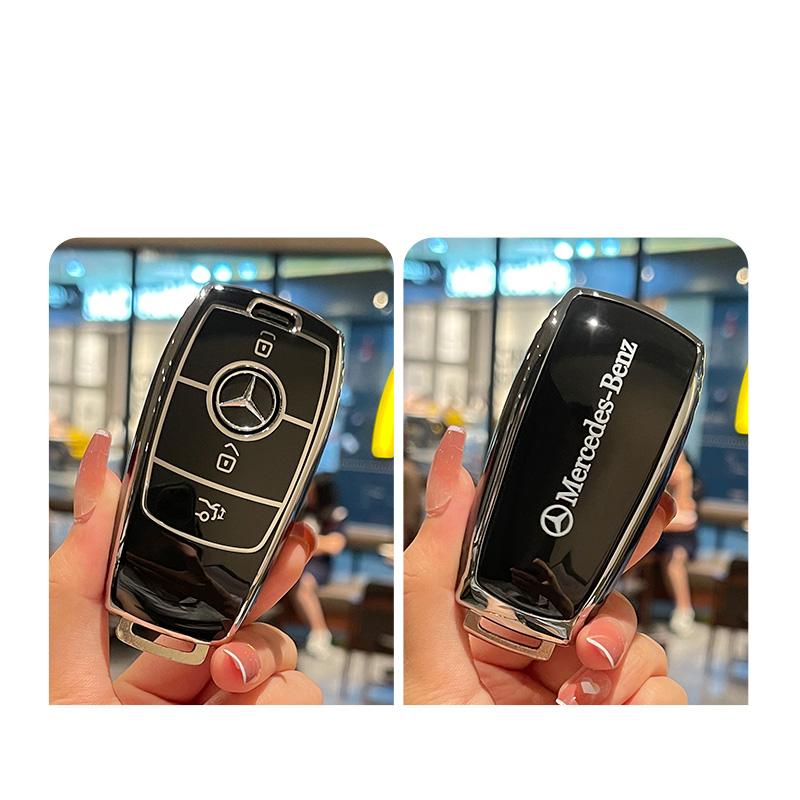 Soft TPU Car Remote Key Case Cover Shell For Mercedes Benz A C E S G Class GLC CLE CLA W177 W205 W213 W222 X167 AMG Accessories JW1