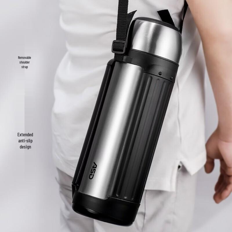 ASD 2L 304 Stainless Steel Vacuum Insulated Travel Flask with Thermometer