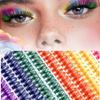 6-Kleuren Gemengde Enkele Wimperplukjes D Rol 14 mm Kleur DIY Wimperplukjes Regenboogkleur Herbruikbare Enkele Segmenten Nepwimpers