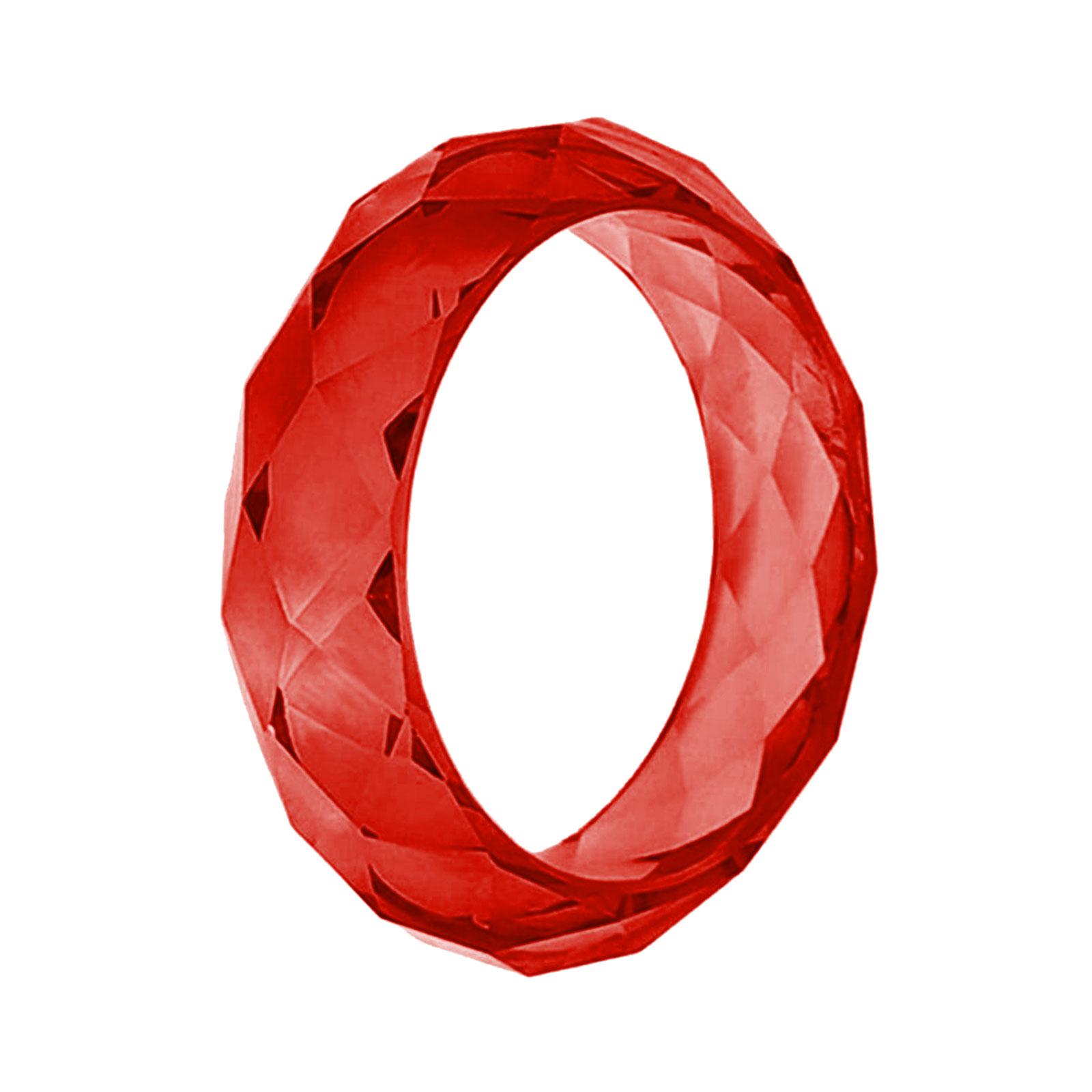 

Artistics Geometric Faceted Clear Resin Bangle Portable Comfortable Stylish Accessory Decoration for Everyday Wear F