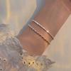 New 925 Sterling Silver Double Layer Bracelet Simple Style Charming Woman Bracelet Birthday Party Gift Exquisite Jewelry