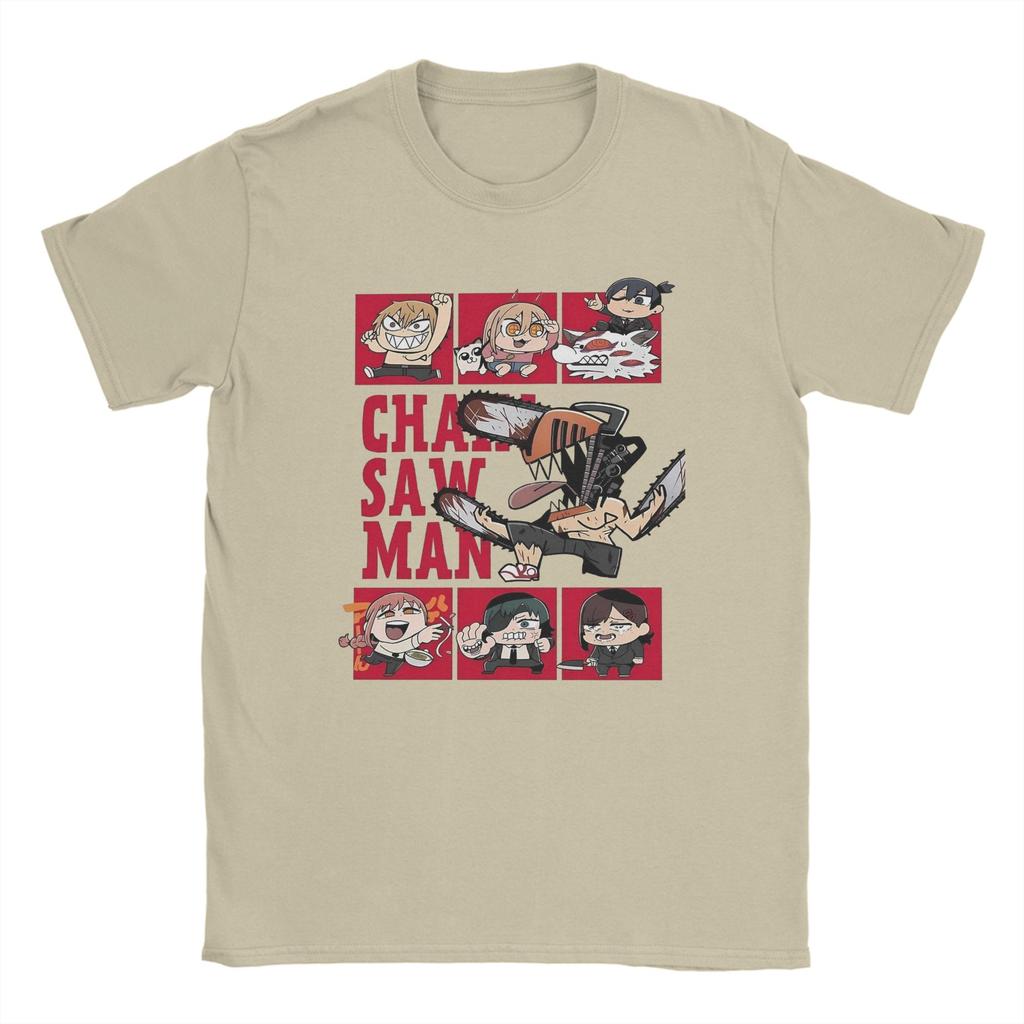 Anime Chainsaw Man T Shirt Mens 100 Cotton TShirts Round Neck Kobeni  Manga Denji Power Reze  Tees Short Sleeve Tops Printed