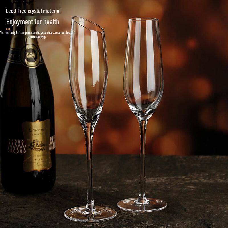 ZISIZ Lead-Free Crystal Handmade Champagne Glass