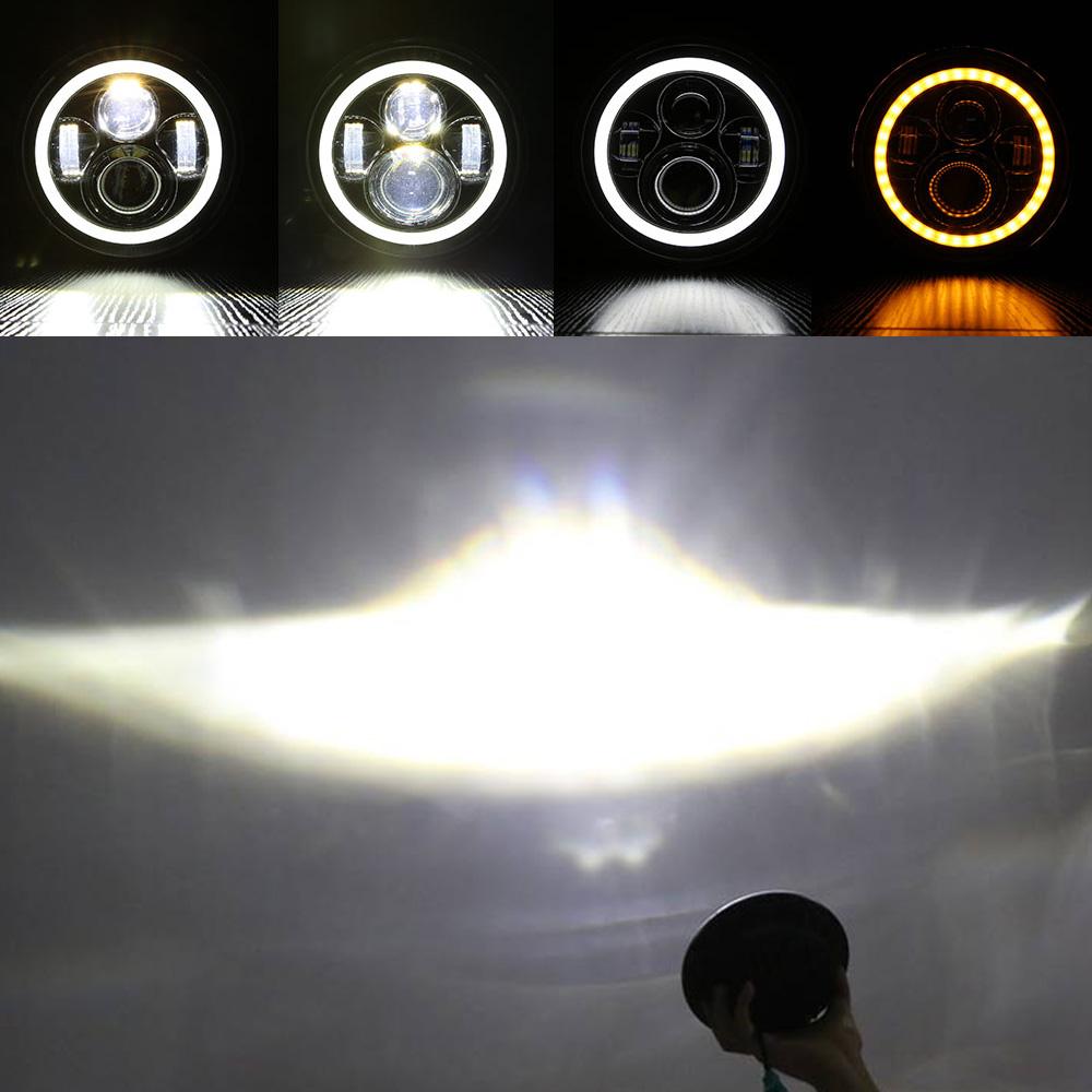 7 inch LED Motorcycle Headlight with adapter for Harley Touring Ultra Classic Electra Street Glide Road King Yamaha Headlamp