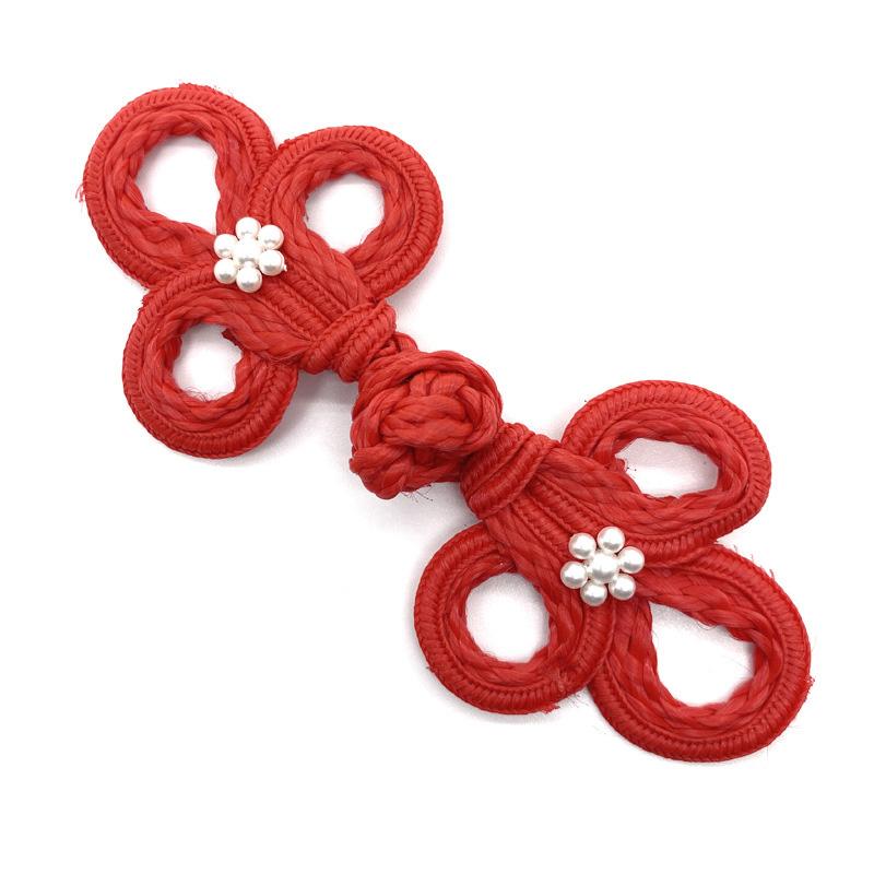 1 Pièce Nœud Chinois Style Chinois Fleur de Prunier DIY Accessoires Vêtements Hanfu Bouton Cheongsam Perle Fait Main