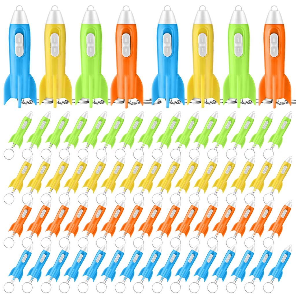 200 Pcs Helicopter Mini Flashlight Keychain,Rocket Led Flashlight, Mini Flashlights In Bulk Colorful Small Led Flashlight Keycha