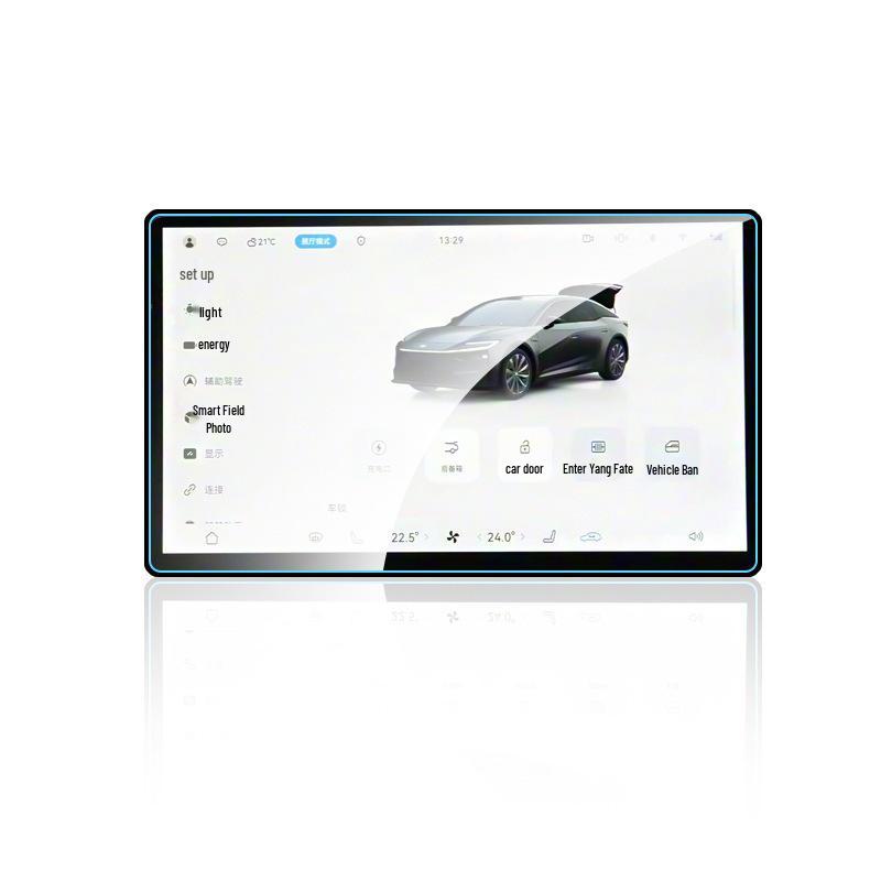 Tempered Glass Screen Protector for Volkswagen B9/B8 Magotan Central Control & Instrument LCD Display.