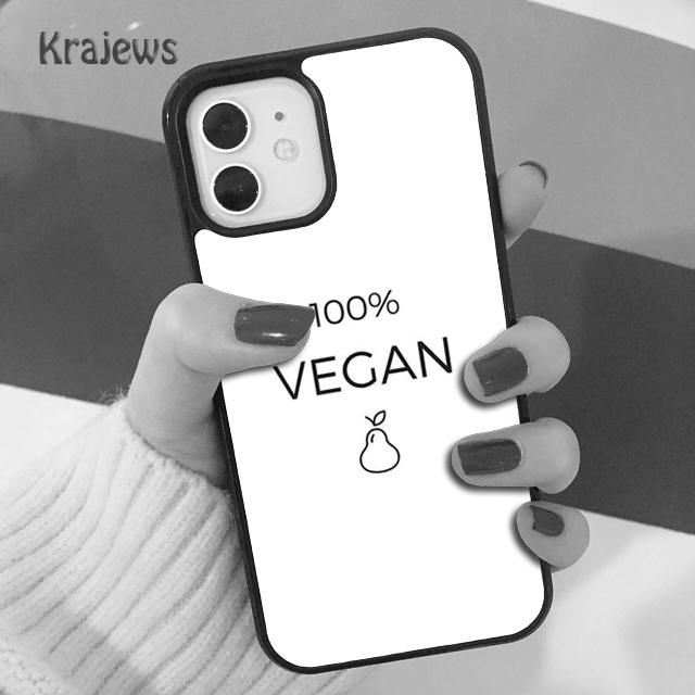 Krajews Vegan Friends Not Food Soft Phone Case Cover For IPhone 18 17 Air 16 15 14 plus 11 12 13 pro max coque Fundas
