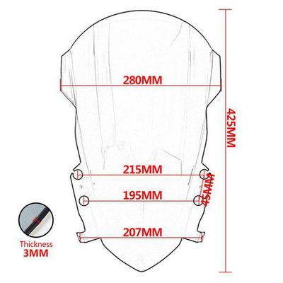 Triumph Daytona 660 Motorcycle Windshield Outer Shell