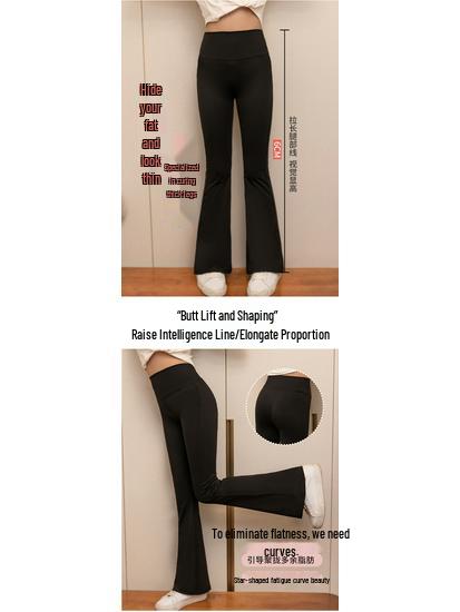 Girls' Korean Style High Waist Slimming Flare Leggings - Children's Yoga Pants for Spring & Autumn