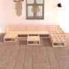 Day and Night - Day and Night Garden Furniture Set 8 Pieces Solid Pine Wood