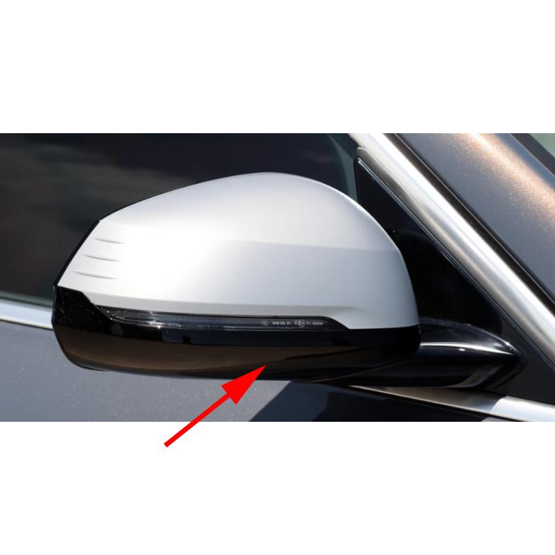 

Auto Heated Blind Spot Warning Rear Mirror Glass Cover Turn Signal Light Frame Bottom for BMW X1 U11 U12 iX1 2024 2025 Bottom one hole R