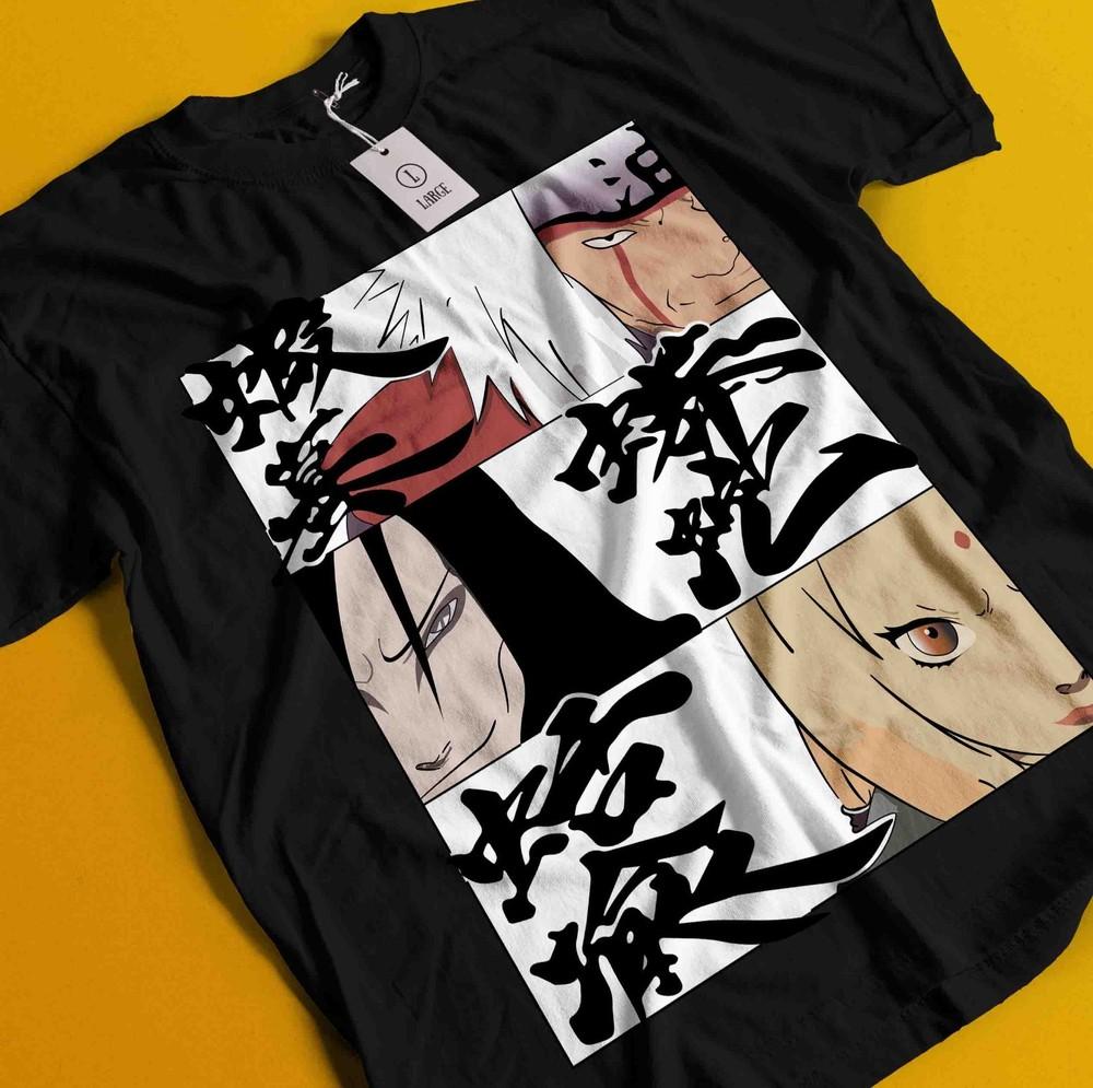 

Jiraya T-Shirt Naruto Tshirt Tsunade Shirt Orochimaru Tee Kakashi Madara Pain L