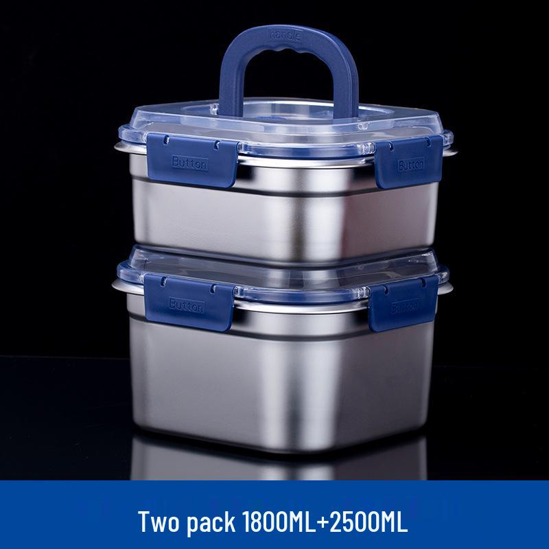 New 316 Stainless Steel Bento Box with Lid - Thickened, Enlarged, and Sealed for Fresh-Keeping and Refrigerator Storage
