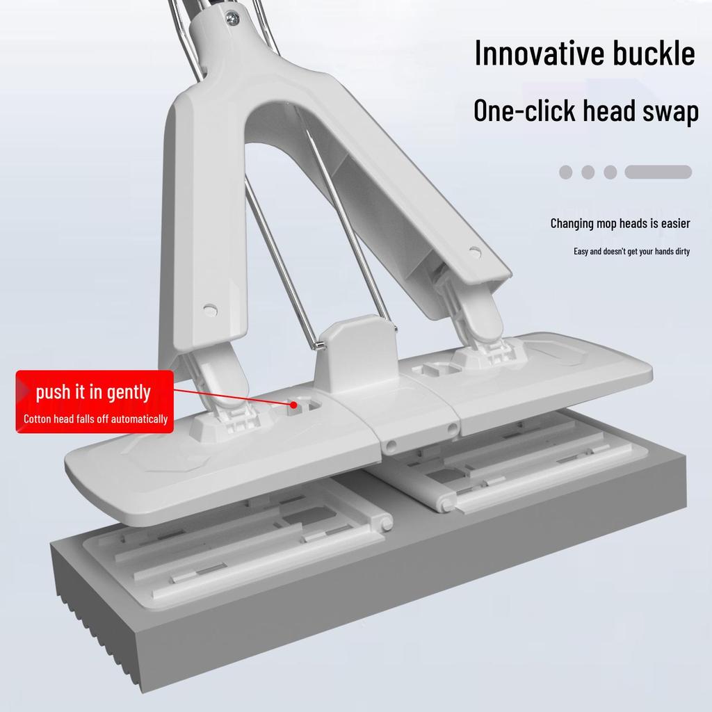 Sponge Mop 2025: Foldable PVA Hand-Free for Wet/Dry Cleaning