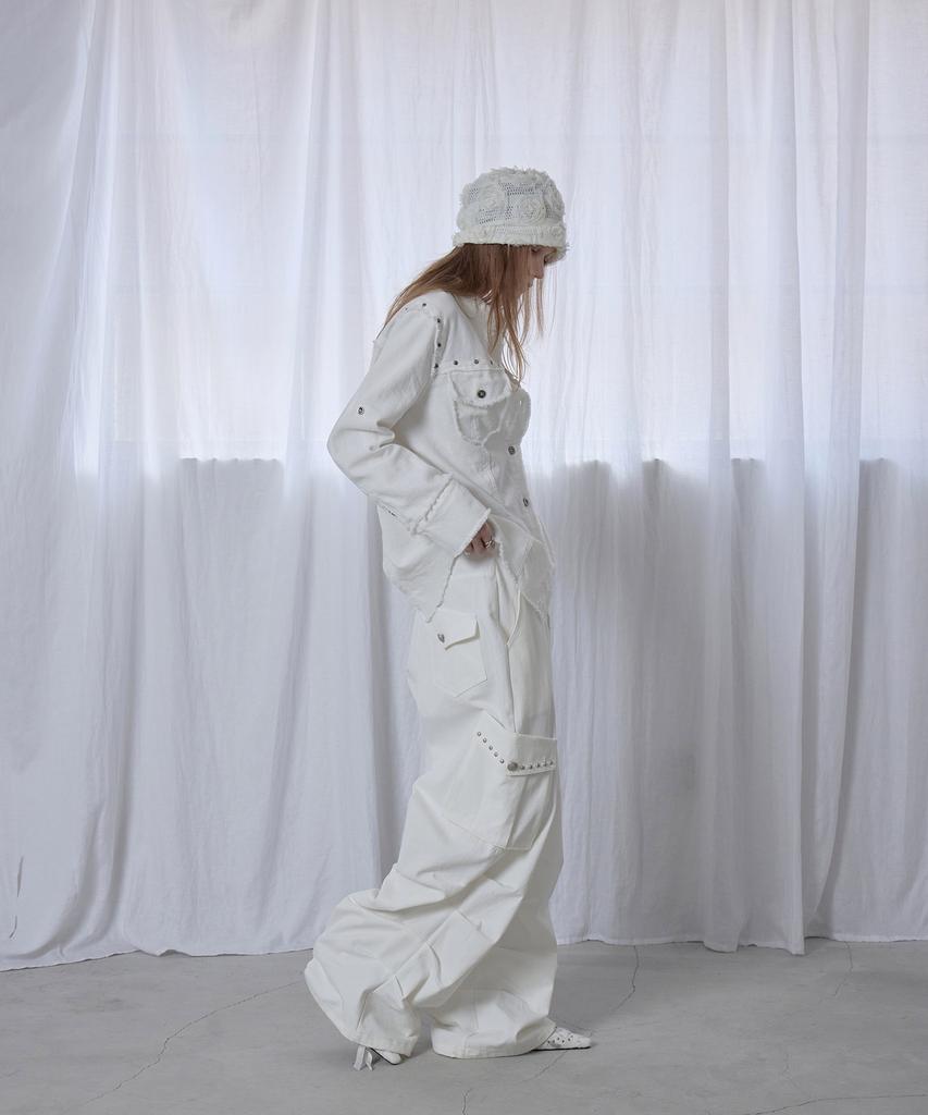 Aesimeteuli Crown Structured Pocket Pants / Ivory
