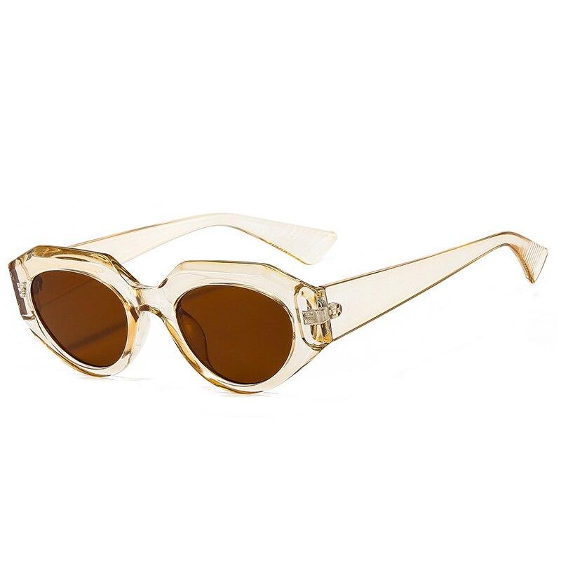 SHAUNA Retro Kleine Ovale Sonnenbrille Frauen Ins Beliebte Cat Eye Trendy Männer Sonnenbrille UV400