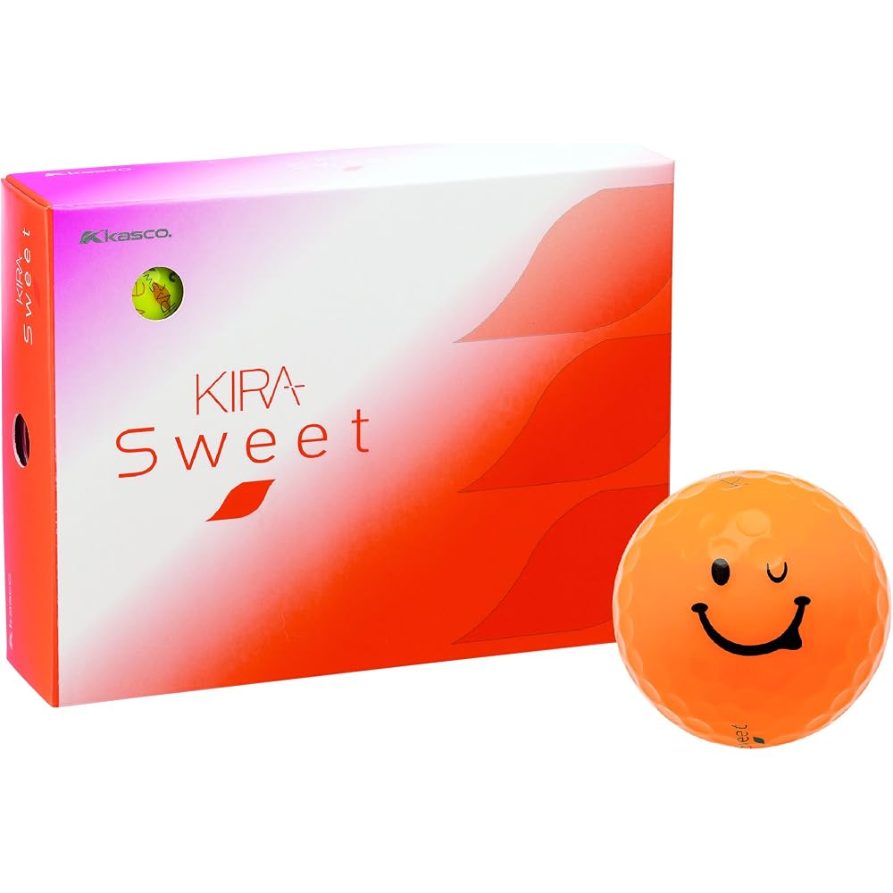 Kasco Kira Sweet Golf Balls 12-Pack Orange Color Durable Design