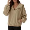Women's Fashionable Solid Color Long Sleeved Casual Pullover Sweatshirt Top