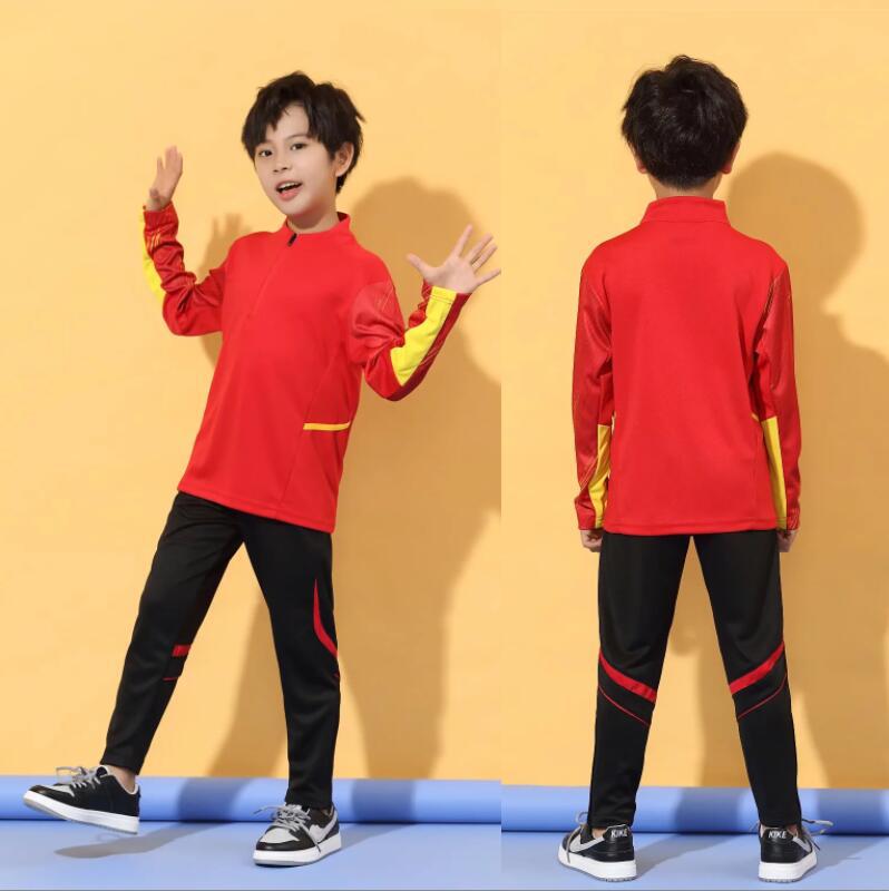 

Детский осенне-зимний тренировочный футбольный комплект: Джерси с длинным рукавом и брюки XXS