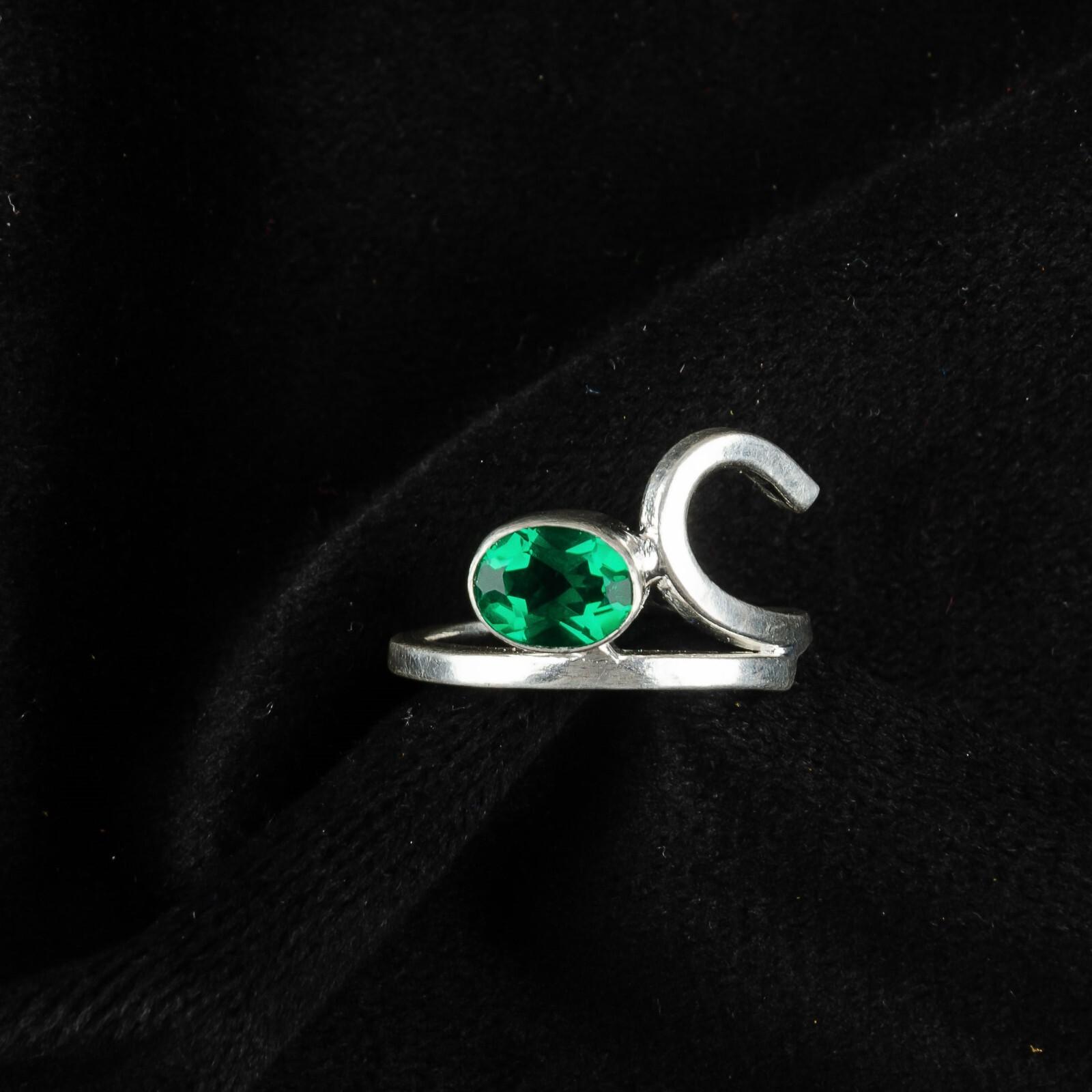 

Хромовый диопсид Драгоценный камень Серебро 925 пробы Ювелирное изделие Кольцо ручной работы для женщин RR-27-1 13