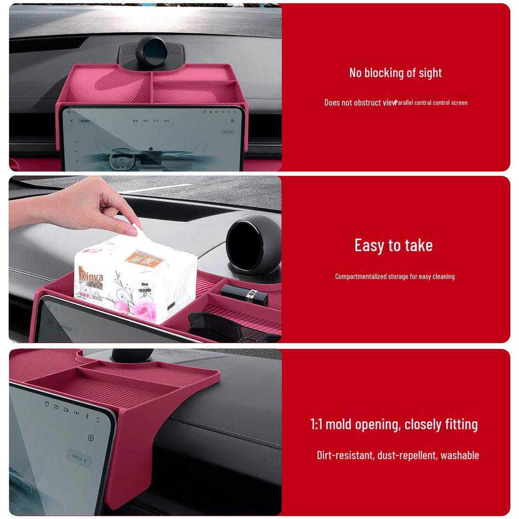 Nio ES9 Screen Rear Storage Mat: Compatible with 26 Models, Interior Console Accessory