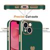 Coque de protection pour samsung galaxy a14 et a14 5g - booling - motif cœur - vert nuit