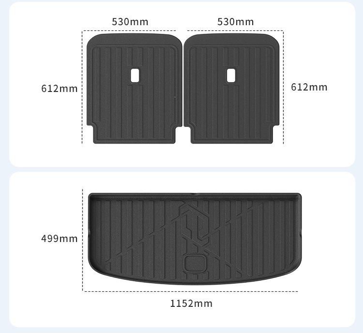 Eco-friendly TPE Floor Mats for Leapmotor D19: Custom Vehicle Mats and Trunk Mat for 26 Models.