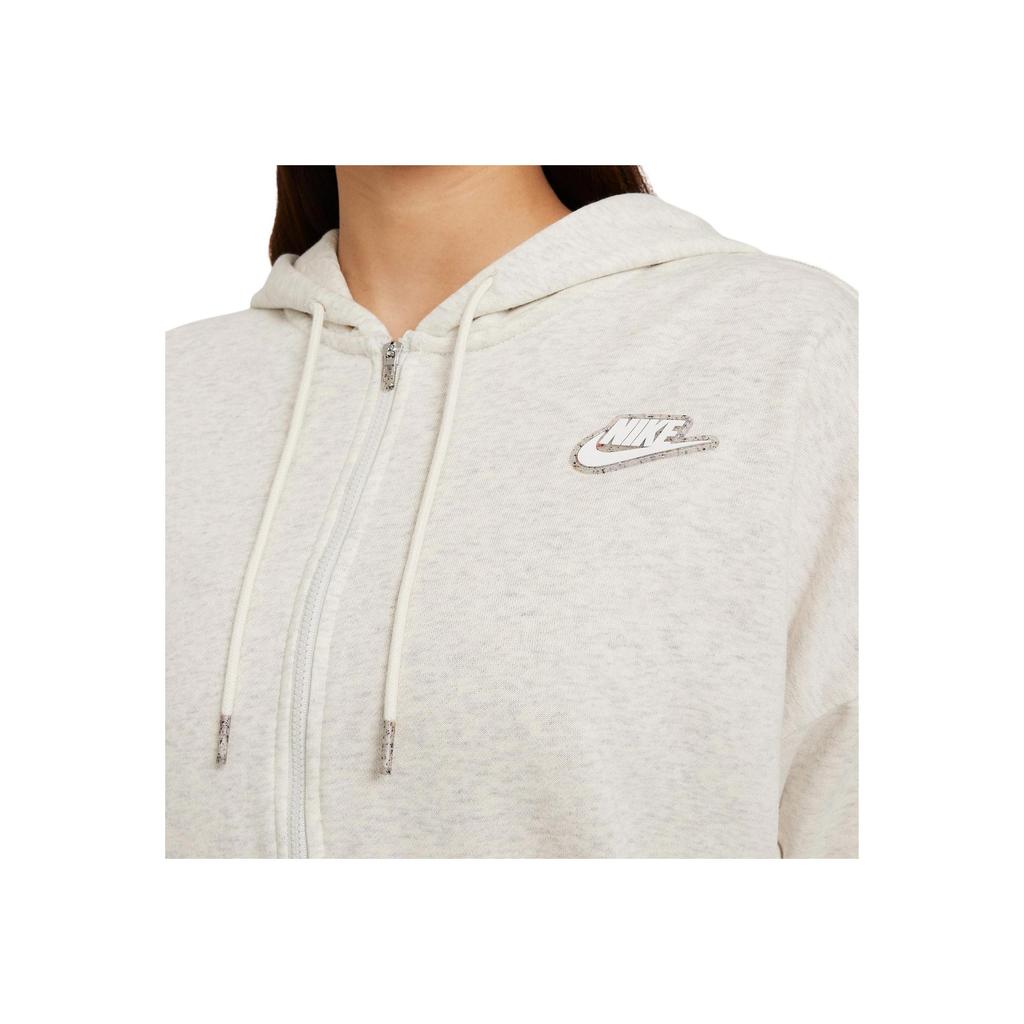 Nike Sportswear Full-Length Zipper Hooded Jacket Women Jacket Oatmeal CZ8360-141