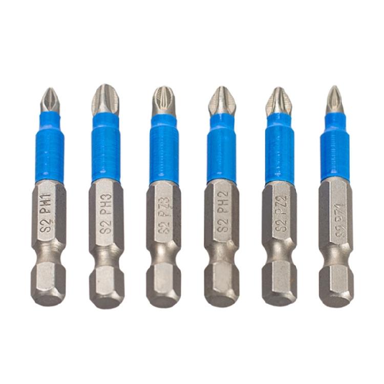 Impact Magnetic Crossed Bit PH2 Bit Steel Crossed Head Drill Bit Screwdriver Bit 1/4 Hex Shank Nonslip