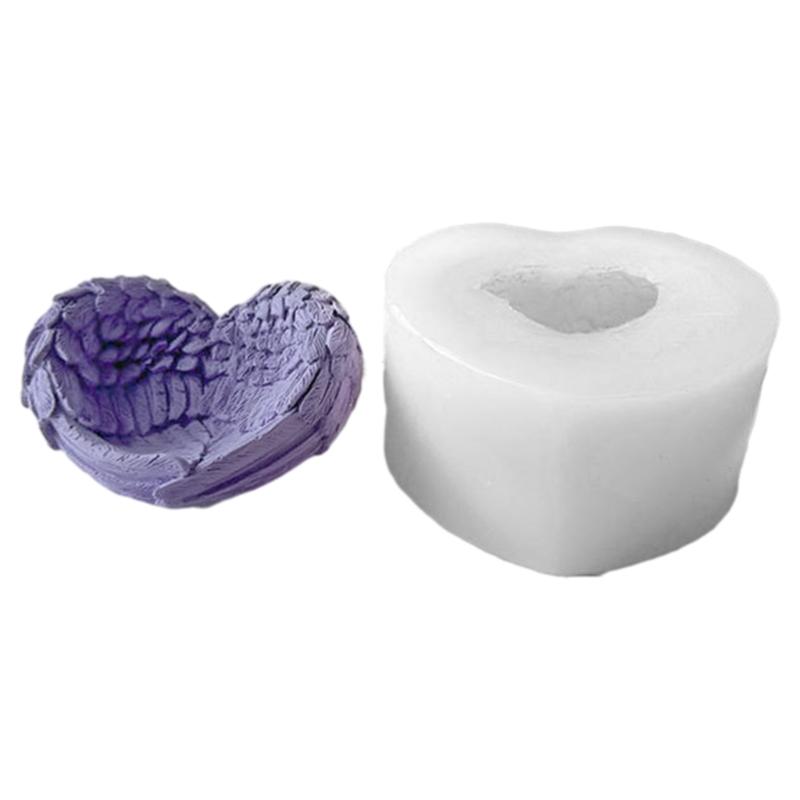 DIY Silicone Mold for Crafting Resin Mold for DIY Crafts Stunning Resin Heart Angel Wing Shaped Decoration Making Mould