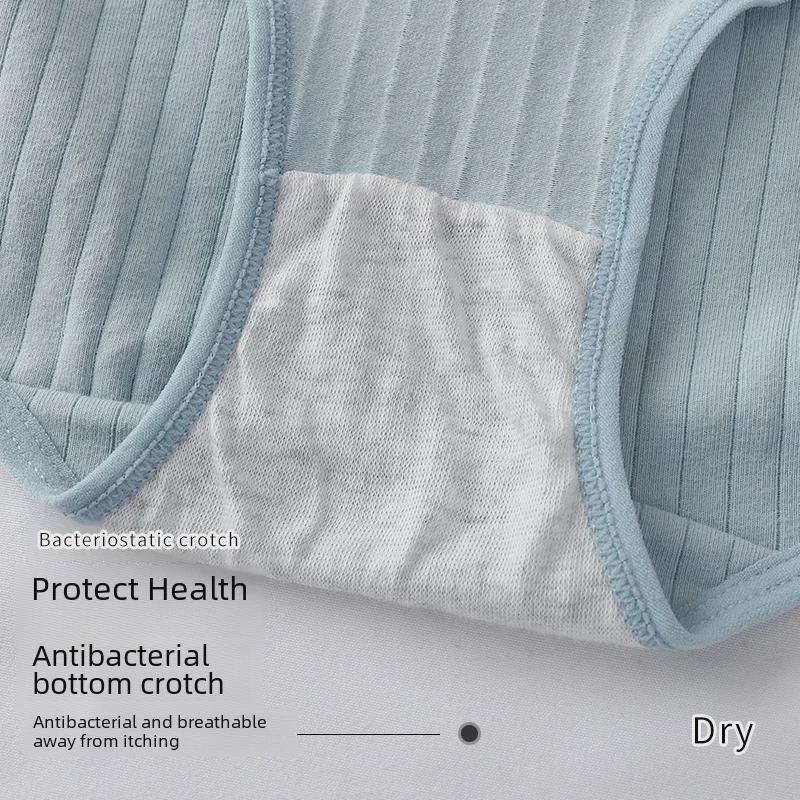 Women's Mid-Waist Cotton Briefs - Breathable, Comfortable, Solid Color