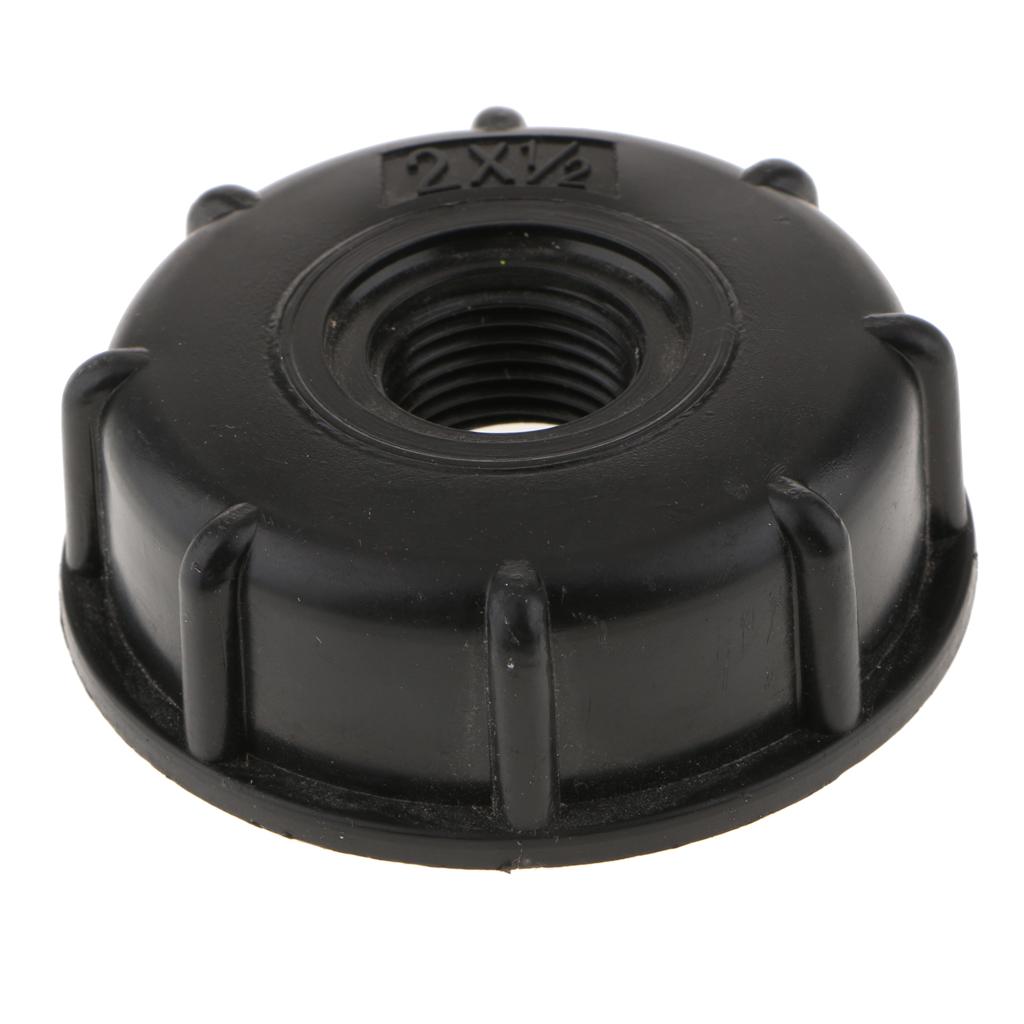 1000 Water Tote Tank Adapter Hose Cap 60mm Coarse Thread Outlet, 1/2inch+3/4inch=2PCS