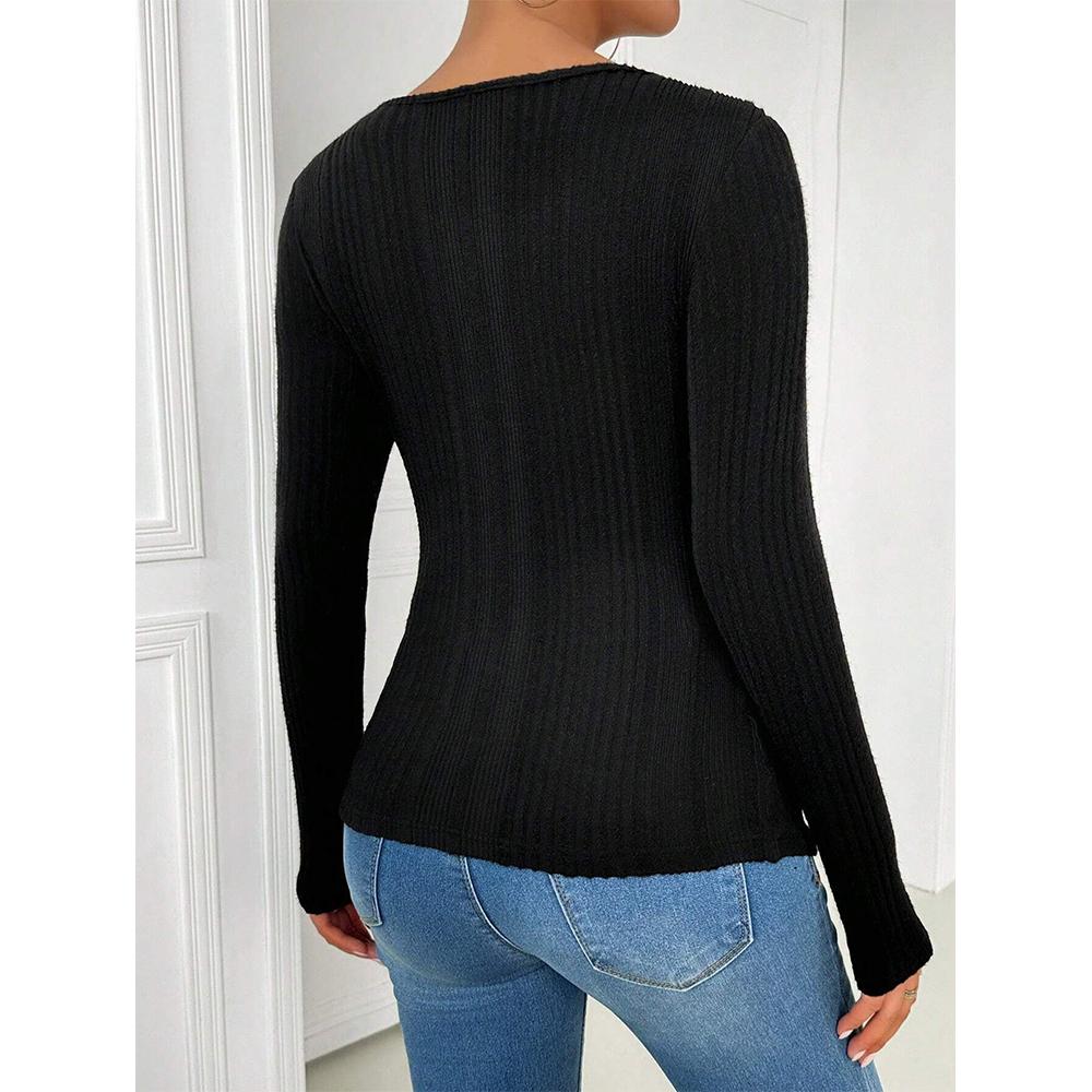 Womens Cutout Tops Trendy Sexy Long Sleeve Shirts Ribbed Slim Fit Tee 2025 Fall Fashion Going Out Tshirts Clothes