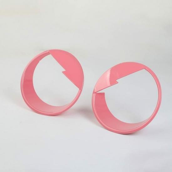 Pink Front Light Bezels Headlight Cover Lamp Trim for 2007-2018 Jeep JK Wrangler