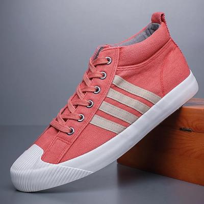 Herren Canvas Schuhe Outdoor Walking Rutschfest Freizeit Schuhe 2024 Mode Atmungsaktiv High Top Herren Sneaker Sommer Neue Sportschuhe
