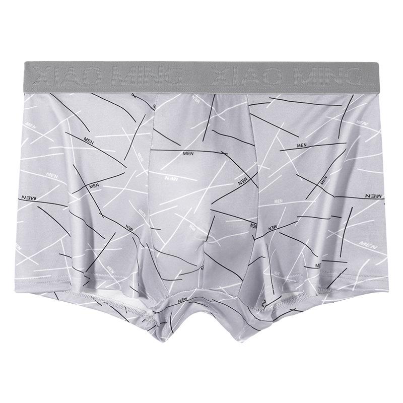 Boxer da Uomo Senza Cuciture in Cotone Latte Monocolore - Traspiranti, Alta Elasticità, Vestibilità Larga, Taglia Grande