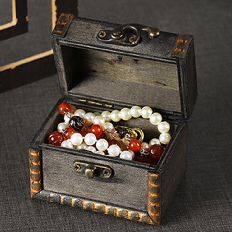 Eleganckie Pudełko do Przechowywania z Zamknięciem Zabezpieczającym Duża Pojemność Drewniane Organizery na Biżuterię Pamiątki Rodzinne