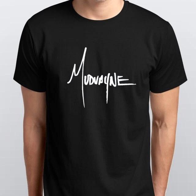 

MUDVAYNE 100% Cotton T-shirt Mens Tees Top All sizes S M L XL XXL colours Black, White S