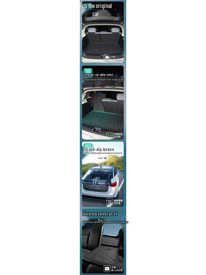 Jihu T1 Trunk Mat - TPE Tail Box Mat for Car Interior Decoration, Fit for 26 Models.