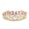 Drahokamenná narozeninová královna dívka Královna princezna, Love Birthday Crown popruh přes rameno