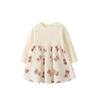 Girls' Bear Long-Sleeved Princess Dress Spring and Autum Kidsren's Clothing European and American Style Baby Girl's Fashionable Dress Kidsren's Skirt