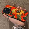 Retro Sunflower Design Phone Case Suitable for iPhone 17 16 15 14 13 12 11 Pro/Max/Plus Anti Shock and Anti Drop Back Cover