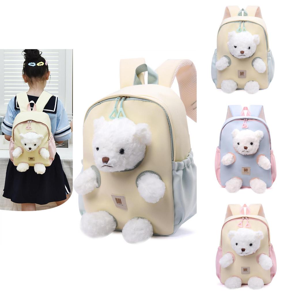 Preschool Kids Backpack With Soft Plush And Functional Baggage For School Use