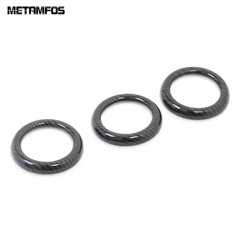 For Mazda CX-3 CX3 2014-   2024 Carbon Fiber Front Air Condition Vent Outlet Cover Molding Trim Interior Accessories