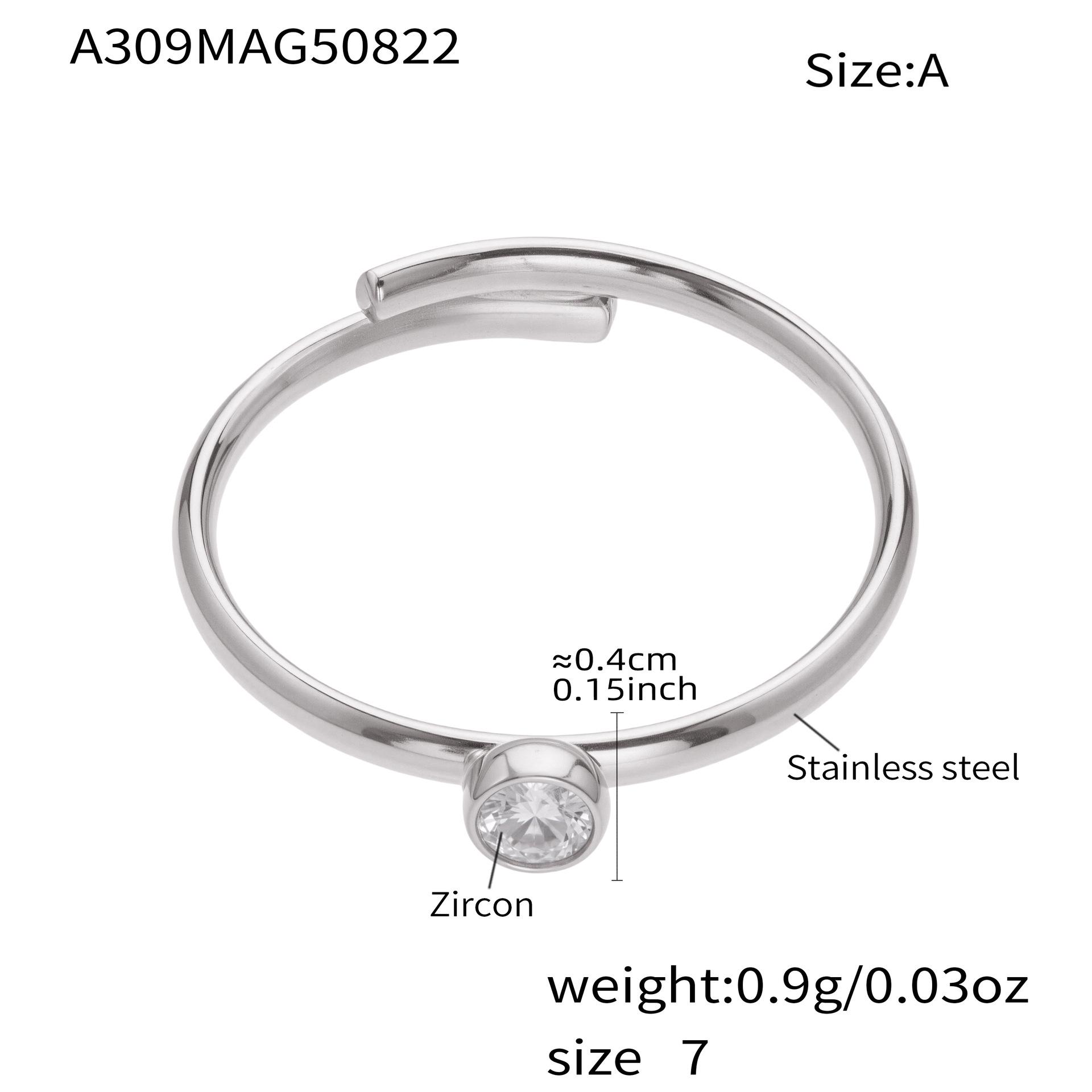 

Oumeka Super Flash Zircon Pinky Ring Set: 18k Gold-Plated Small Diamond Stainless Steel Trio Jewelry Number 7