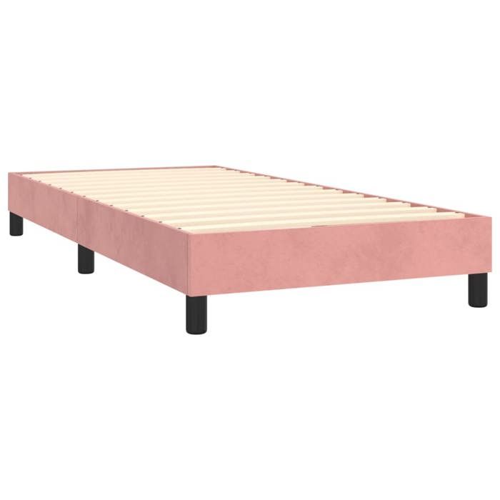Maison Exclusive - Sommier à lattes de lit et matelas Rose 80x200 cm Velours
