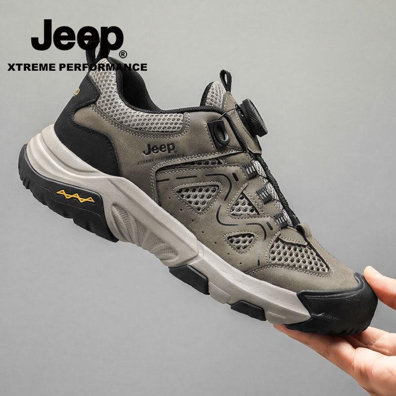 JEEP Men s Breathable BOA Knob Mesh Outdoor Hiking Shoes 44 хаки